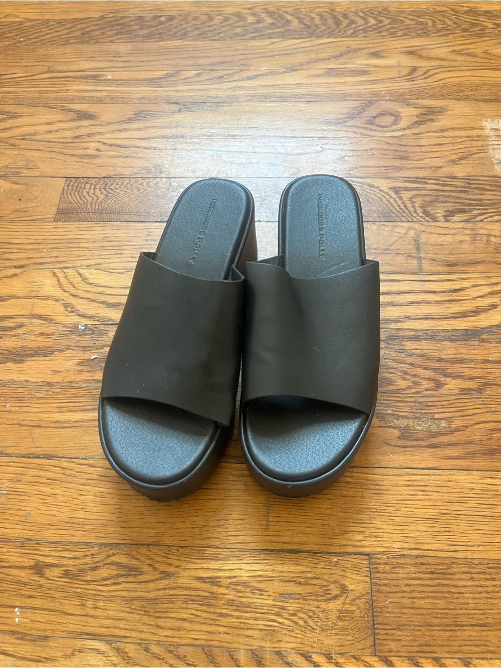 Princess Polly Black Slide Mules